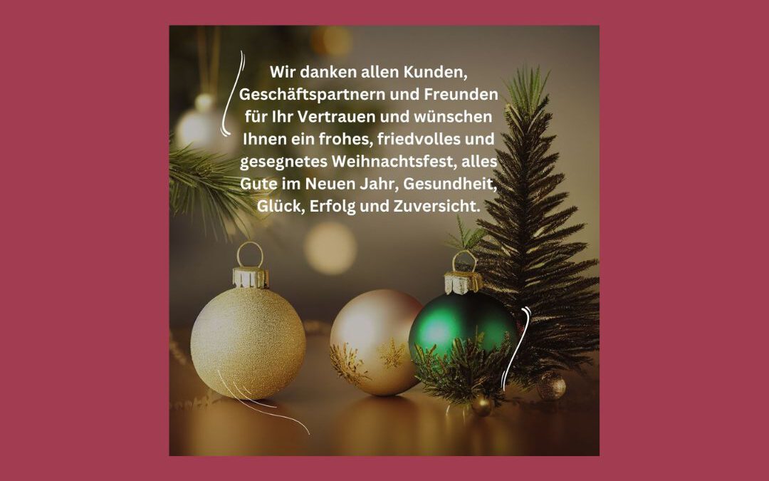 Frohe Weihnachten & ein gesundes Neues Jahr